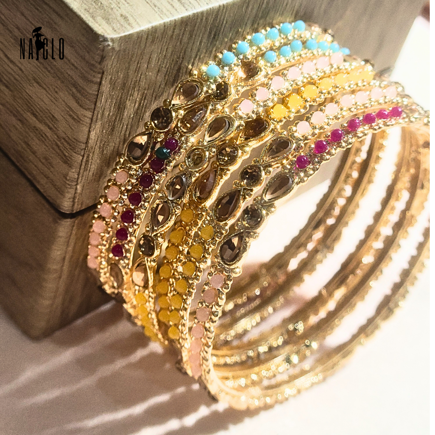 6 pc Metallic bangles