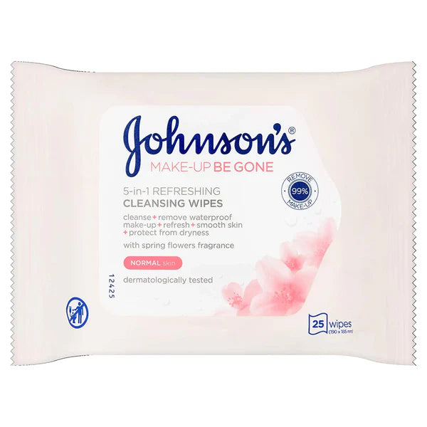 Johnsons Face Care Wipes Make Up Be Gone Refreshing 25 S