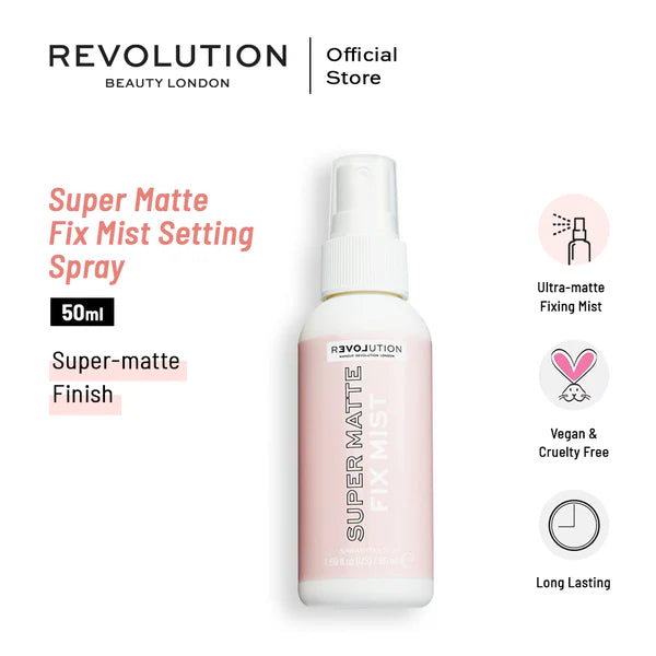 Relove By Revolution Super Matte Fix Mist Setting Spray 50ml